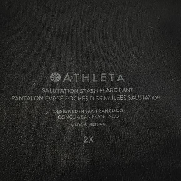 Athleta Salutation Stash Flare Pant Leggings Plus Size 2X Sporty Athleisure Yoga - Picture 5 of 8